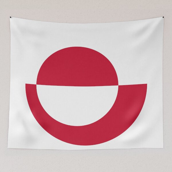 Item preview, Greenland Round Flag Greenlandic Patriotic Heritage designed and sold by NTGUILTY.