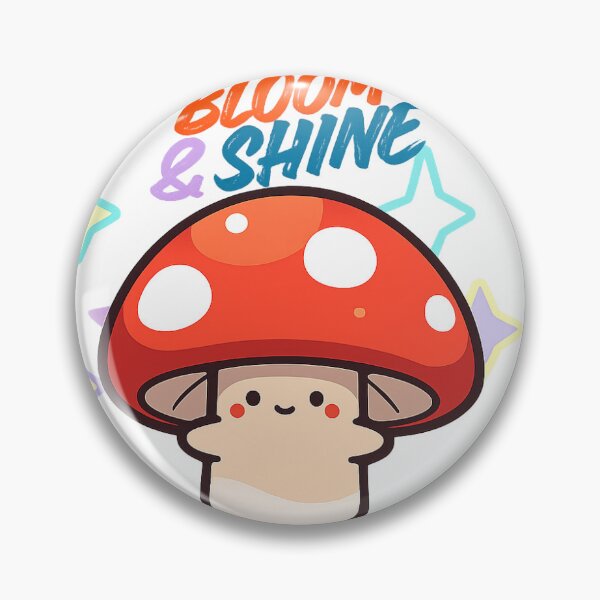 Item preview, Bloom and Shine Happy Mushroom designed and sold by kawaiibloom30.