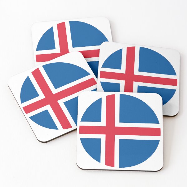 Item preview, Iceland Round Flag Icelandic Patriotic Heritage designed and sold by NTGUILTY.