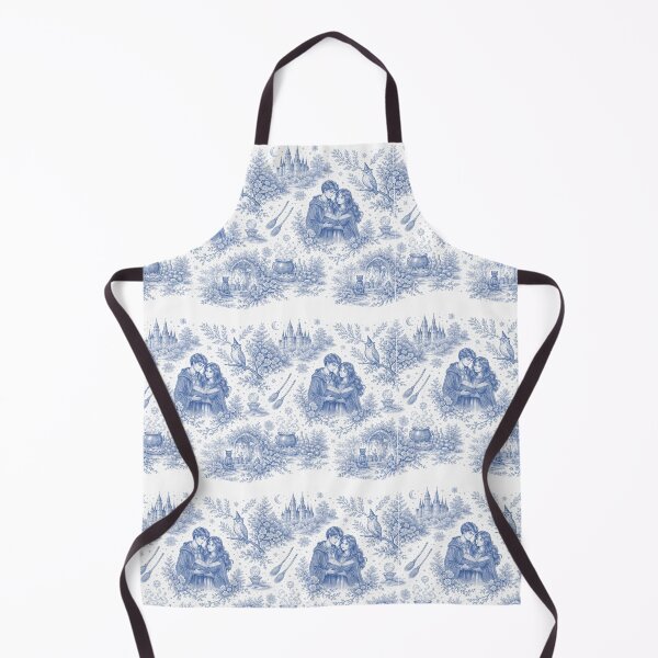 Item preview, Wizard Couple Toile de Jouy style — Blue Magical Academy designed and sold by Love&Geek.