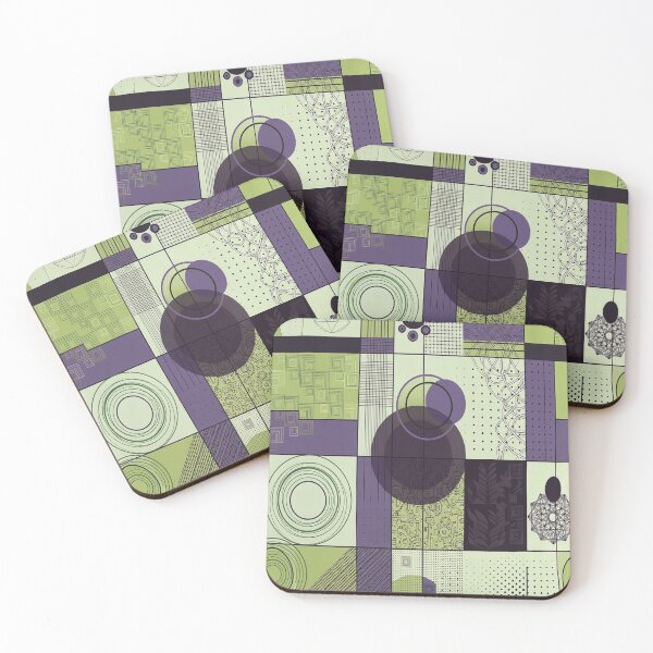Item preview, Colourful Geometric, purple and green geometric, pattern geometric designed and sold by AddlPoolart.