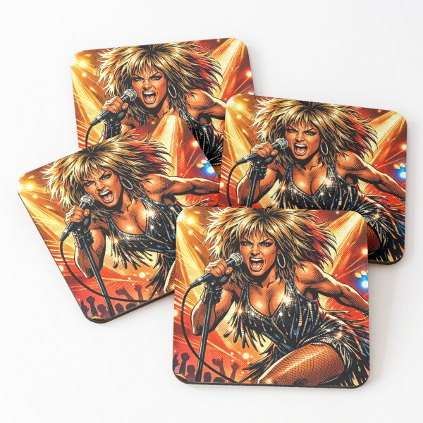 Item preview, Tina Turner Comic HQ Neon Rock Soul Stage Power Legendary Diva Performance Art designed and sold by SHOCAMPOS DESIGNS .