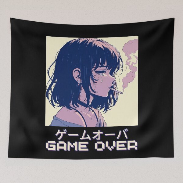 Item preview, Game Over Aesthetic Anime Girl designed and sold by MOFAPPAREL.