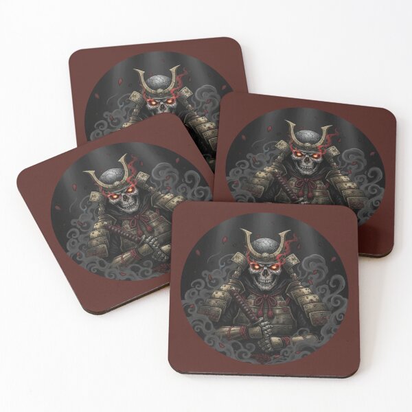 Item preview, Skull Samurai Warrior – Dark Japanese Gothic Circle Art designed and sold by LavinyArt.
