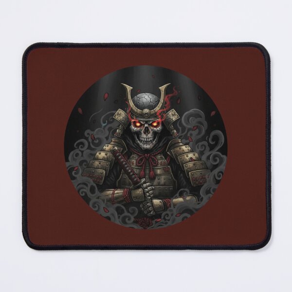 Item preview, Skull Samurai Warrior – Dark Japanese Gothic Circle Art designed and sold by LavinyArt.