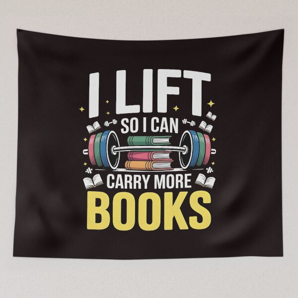 Item preview, I Lift So I Can Carry More Books – Funny Book Lover Workout Quote designed and sold by Redgiant87x.