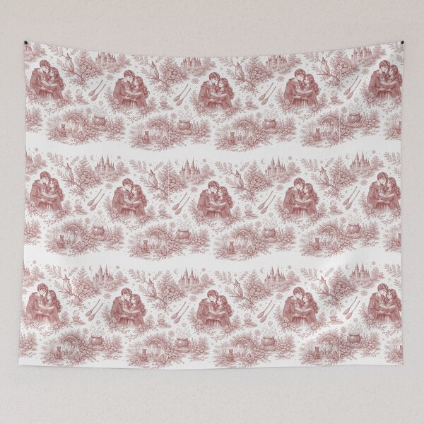 Item preview, Wizard Couple Toile de Jouy style — Red Brave Hearts designed and sold by Love&Geek.