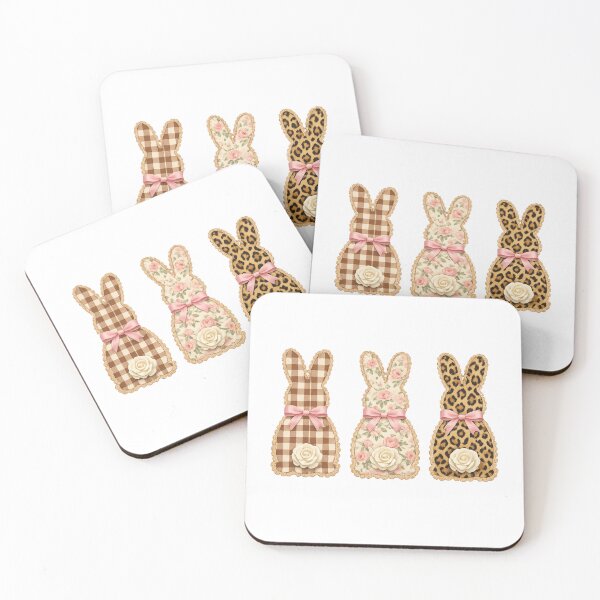 Item preview, Shabby Chic Easter Bunny Floral Gingham designed and sold by Ali-printshop.