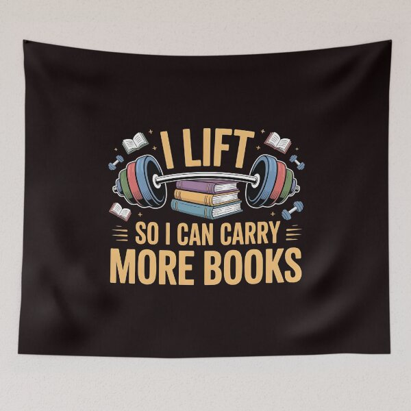 Item preview, I Lift So I Can Carry More Books – Gym Addict Book Lover Humor designed and sold by Redgiant87x.