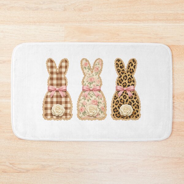 Item preview, Shabby Chic Easter Bunny Floral Gingham designed and sold by Ali-printshop.