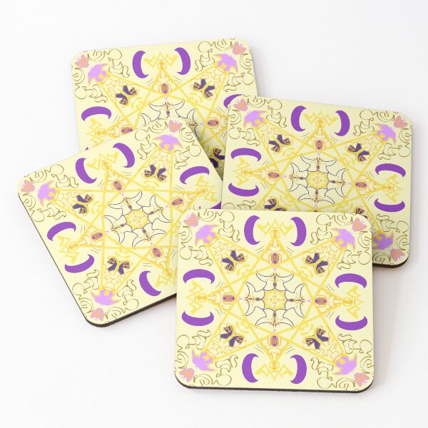 Item preview, Yellow Purple Dessert Winds Abstract Mandala designed and sold by PonyShow-Studio.