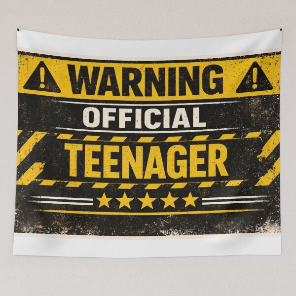 Item preview, Official Teenager Funny Warning Sign designed and sold by CLOUTKULT.