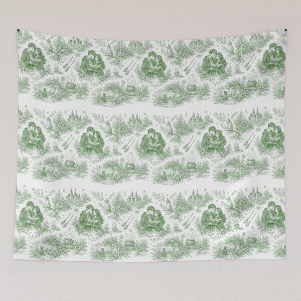 Item preview, Wizard Couple Toile de Jouy style — Green Dark Romance designed and sold by Love&Geek.