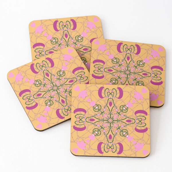 Item preview, Orange Pink Green Abstract Mandala designed and sold by PonyShow-Studio.