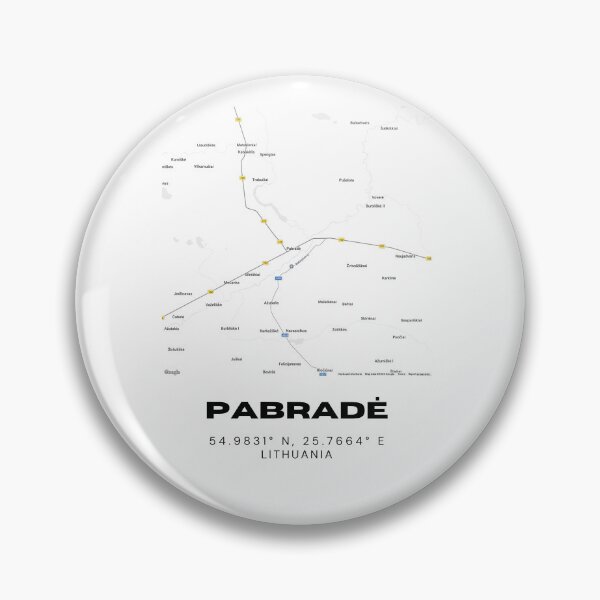 Item preview, Pabradė Lithuania Minimalist Map Poster | Modern City Street Map Art designed and sold by RM-Journey.