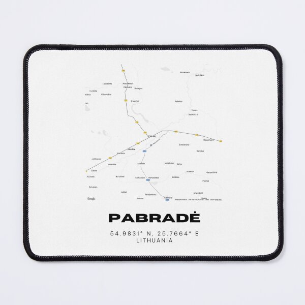 Item preview, Pabradė Lithuania Minimalist Map Poster | Modern City Street Map Art designed and sold by RM-Journey.