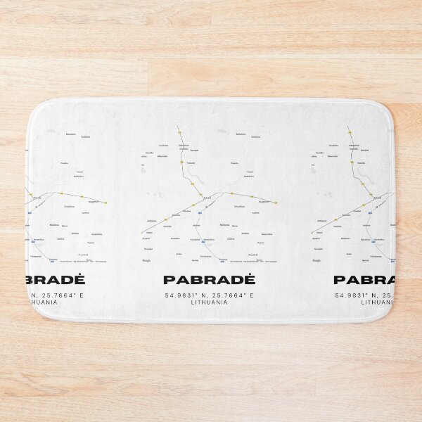 Item preview, Pabradė Lithuania Minimalist Map Poster | Modern City Street Map Art designed and sold by RM-Journey.