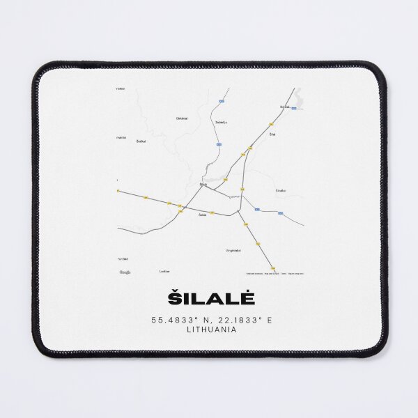 Item preview, Šilalė Lithuania Minimalist Map Print | Contemporary City Map Poster designed and sold by RM-Journey.