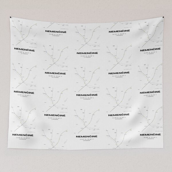 Item preview, Nemenčinė Lithuania Minimalist Map Poster | Stylish City Map Art designed and sold by RM-Journey.