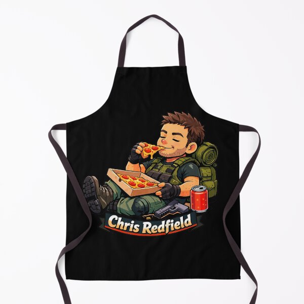 Item preview, Chris Redfield enjoying pizza designed and sold by Imprearte.