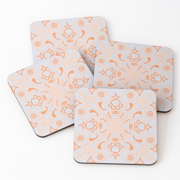 Item preview, Pale Blue Orange Summer Sky Abstract Mandala designed and sold by PonyShow-Studio.
