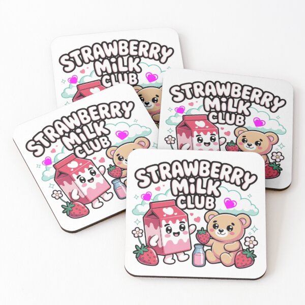 Item preview, Strawberry Milk Club Kawaii T-Shirt – Cute Strawberry Drink Cartoon Aesthetic Design for Kawaii Lovers & Gift Buyers designed and sold by GemBob Creations.