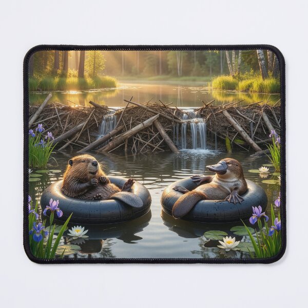 Item preview, Beaver Visits With Platypus Friend From Down Under designed and sold by Tridentulus.