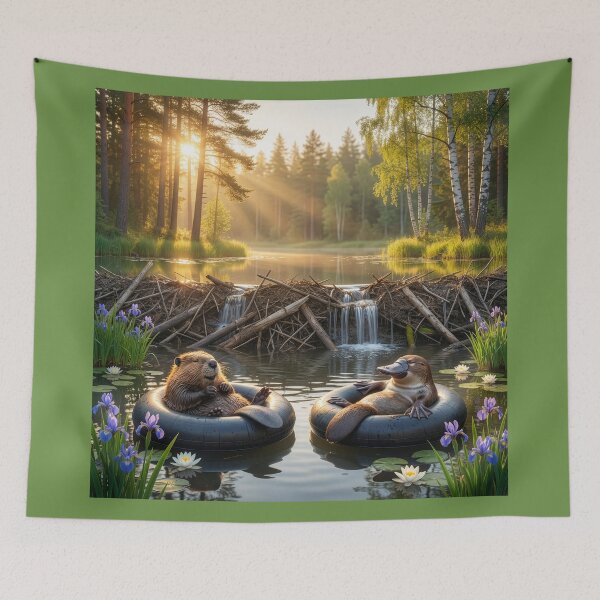 Item preview, Beaver Visits With Platypus Friend From Down Under designed and sold by Tridentulus.