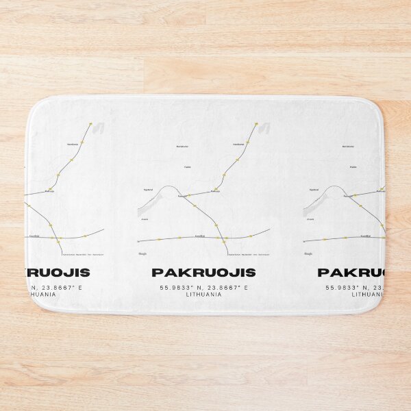 Item preview, Pakruojis Lithuania Minimalist Map Poster | Modern Street Map Design designed and sold by RM-Journey.