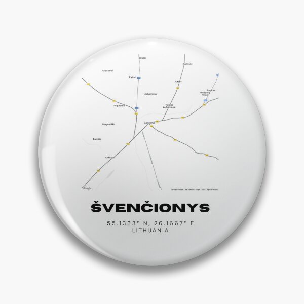 Item preview, Švenčionys Lithuania Minimalist Map Print | Contemporary City Art designed and sold by RM-Journey.