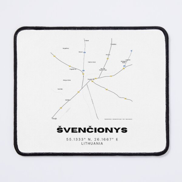 Item preview, Švenčionys Lithuania Minimalist Map Print | Contemporary City Art designed and sold by RM-Journey.