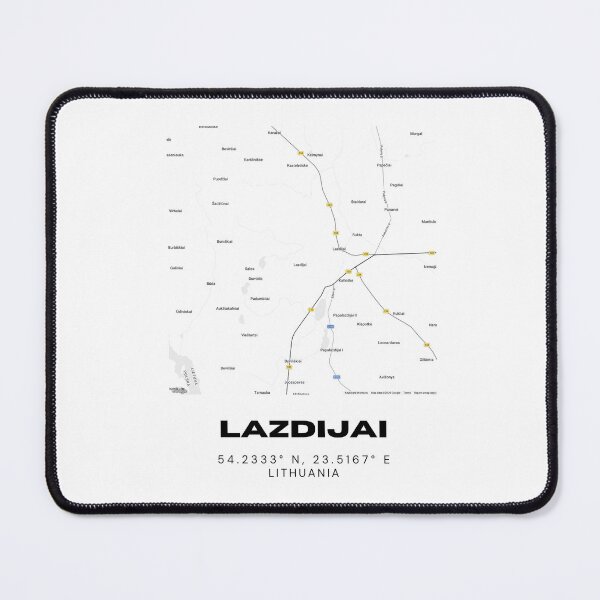 Item preview, Lazdijai Lithuania Minimalist Map Art | Modern City Layout Poster designed and sold by RM-Journey.