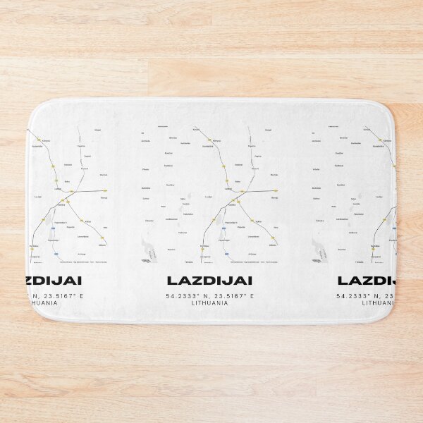 Item preview, Lazdijai Lithuania Minimalist Map Art | Modern City Layout Poster designed and sold by RM-Journey.