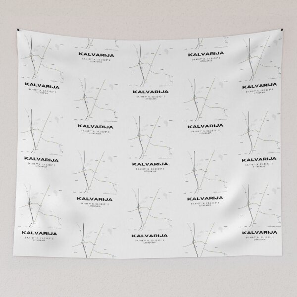 Item preview, Kalvarija Lithuania Minimalist Map Poster | Clean City Map Design designed and sold by RM-Journey.