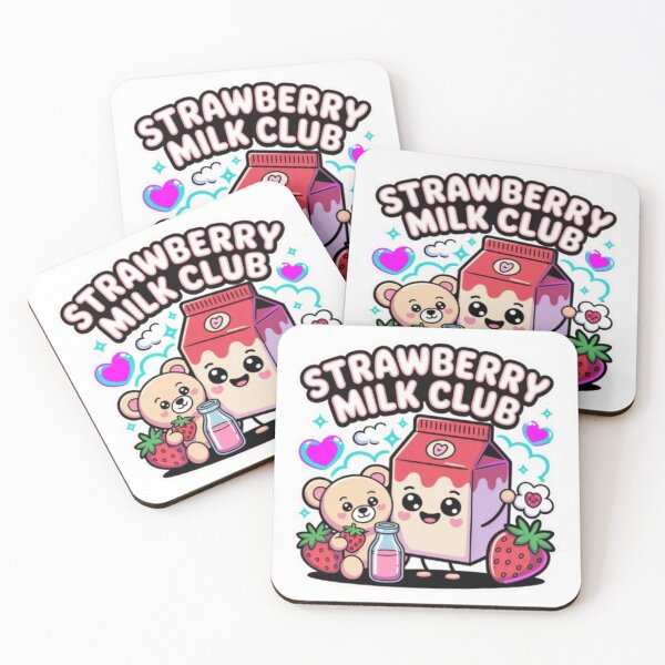 Item preview, Strawberry Milk Club Kawaii T-Shirt – Cute Strawberry Drink Cartoon Aesthetic Design for Kawaii Lovers & Gift Buyers designed and sold by GemBob Creations.