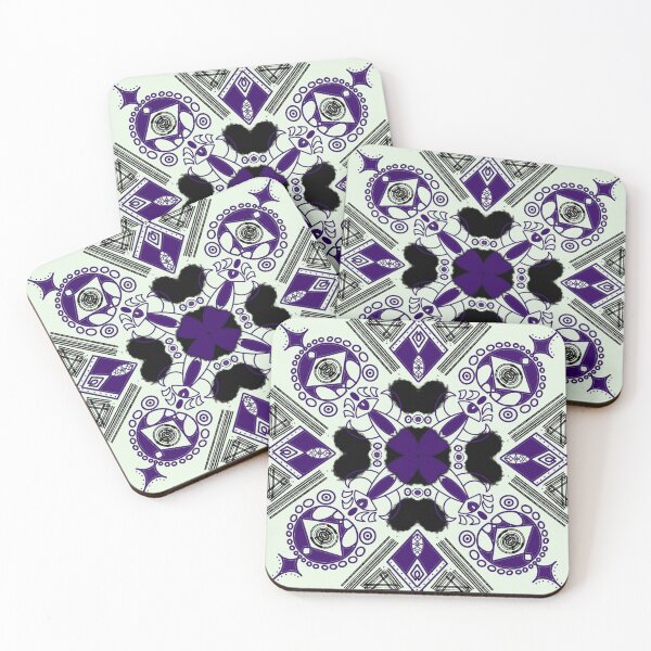 Item preview, Purple Black Evil Eye Ward Dark Gothic Abstract Mandala designed and sold by PonyShow-Studio.