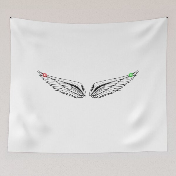 Item preview, Cyber Angel Wings – Red & Green Neon Balance Symmetry designed and sold by Elgrande2027.