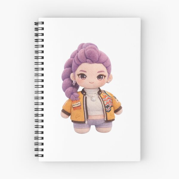 Item preview, Cute Plushie Girl Doll with Purple Hair | Kawaii Soft Toy Character | Cozy Handmade Style ArT designed and sold by elhamart.