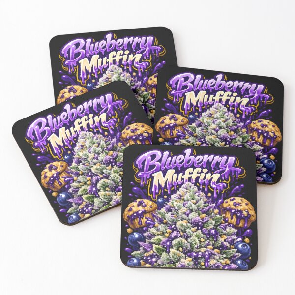 Item preview, Blueberry Muffin Graffiti Print | Berry Muffin Indica Hybrid Typography | Relaxing 420 designed and sold by WAUZ.