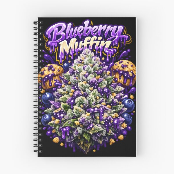 Item preview, Blueberry Muffin Graffiti Print | Berry Muffin Indica Hybrid Typography | Relaxing 420 designed and sold by WAUZ.