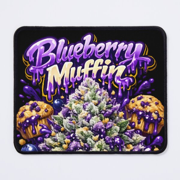 Item preview, Blueberry Muffin Graffiti Print | Berry Muffin Indica Hybrid Typography | Relaxing 420 designed and sold by WAUZ.