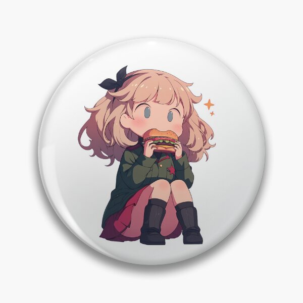 Item preview, Katyusha Girls und Panzer Chibi Burger Sass designed and sold by earlobejerk.