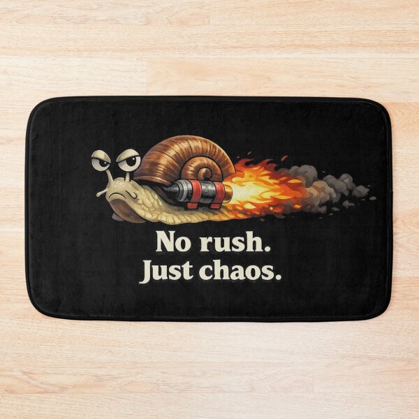 Item preview, No Rush Just Chaos Snail – Funny Dark Humor Meme Design designed and sold by HubCreates.