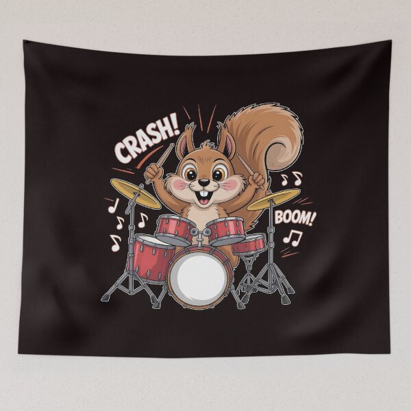 Item preview, Squirrel Playing Drums – Drumming Funny Drummer designed and sold by Redgiant87x.