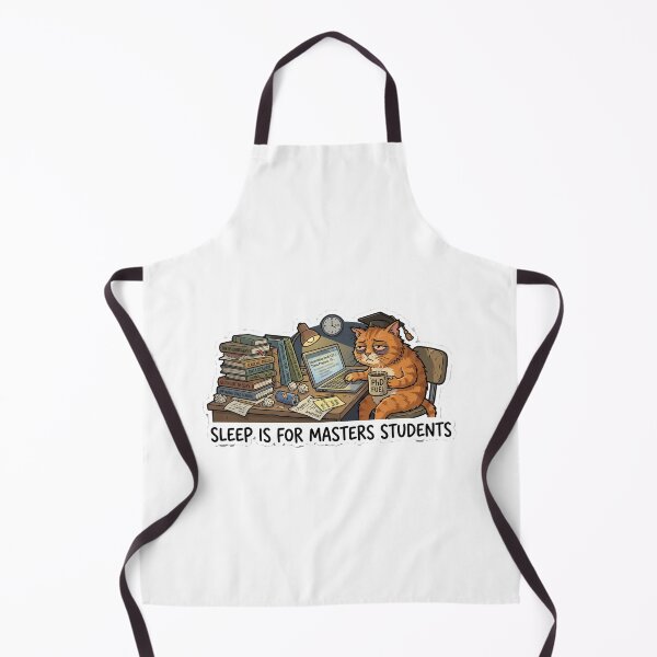 Item preview, "Sleep Is For Masters Students" Exhausted PhD Cat Sticker designed and sold by AuroraPixelDa.