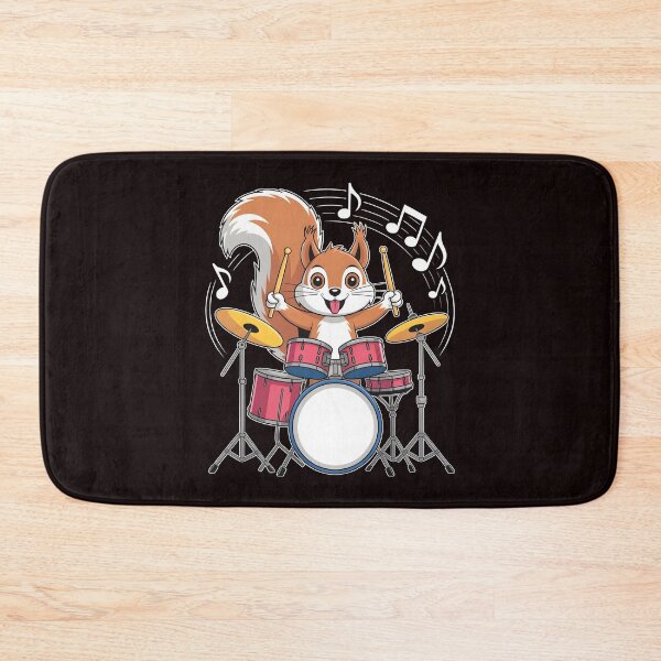 Item preview, Squirrel Playing Drums – Drumming Humor Squirrel Design designed and sold by Redgiant87x.