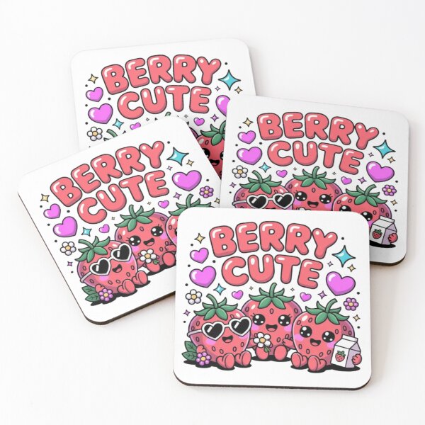 Item preview, Berry Cute Kawaii Strawberry T-Shirt – Cute Strawberry Pun Cartoon Design for Kawaii Lovers & Gift Buyers designed and sold by GemBob Creations.