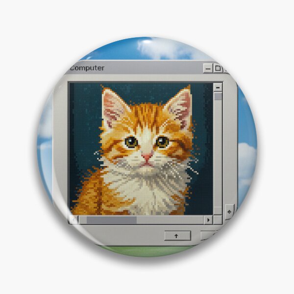 Item preview, cat pixel art y2k windows desktop designed and sold by funkyfrogz.