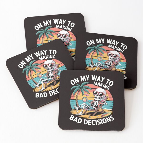 Item preview, On My Way To Making Bad Decisions – Funny Skeleton Beach Drinking Summer designed and sold by Redgiant87x.