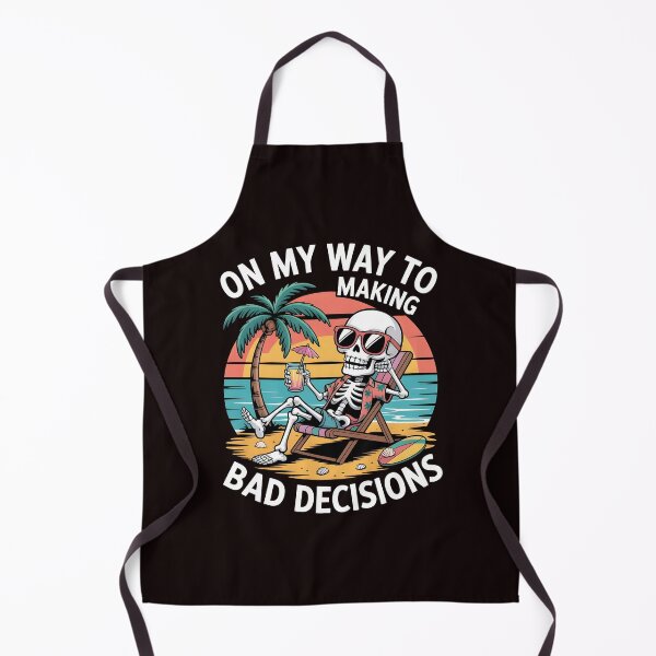 Item preview, On My Way To Making Bad Decisions – Funny Skeleton Beach Drinking Summer designed and sold by Redgiant87x.